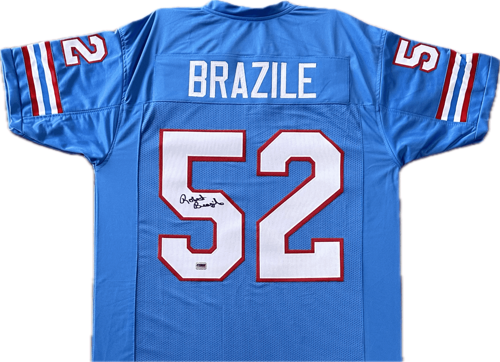 Robert Braziel Signed Autographed Baby Blue Jersey Fiterman Sports Authenticated Robert Braziel Jersey robert-braziel-baby-blue-fiterman, supplier stock photo