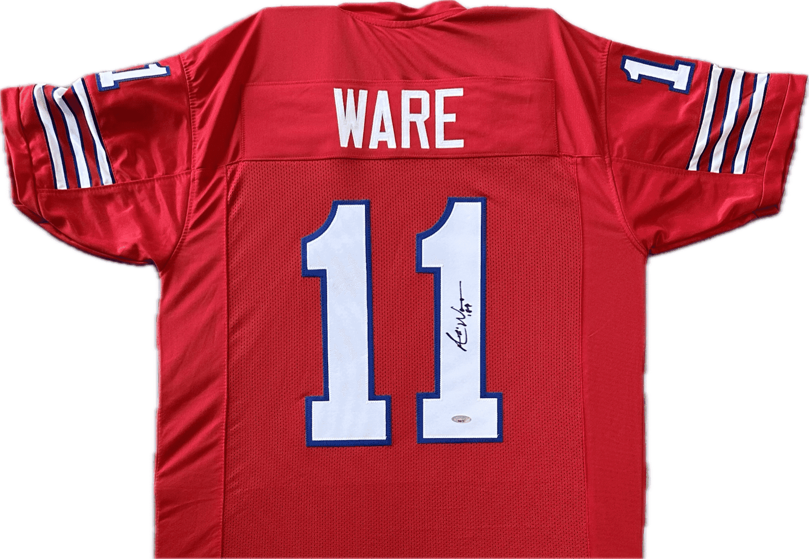 Andre Ware Signed Autographed Custom Red Jersey TriStar Authenticated Andre Ware Jersey andre-ware-red-tristar, supplier stock photo