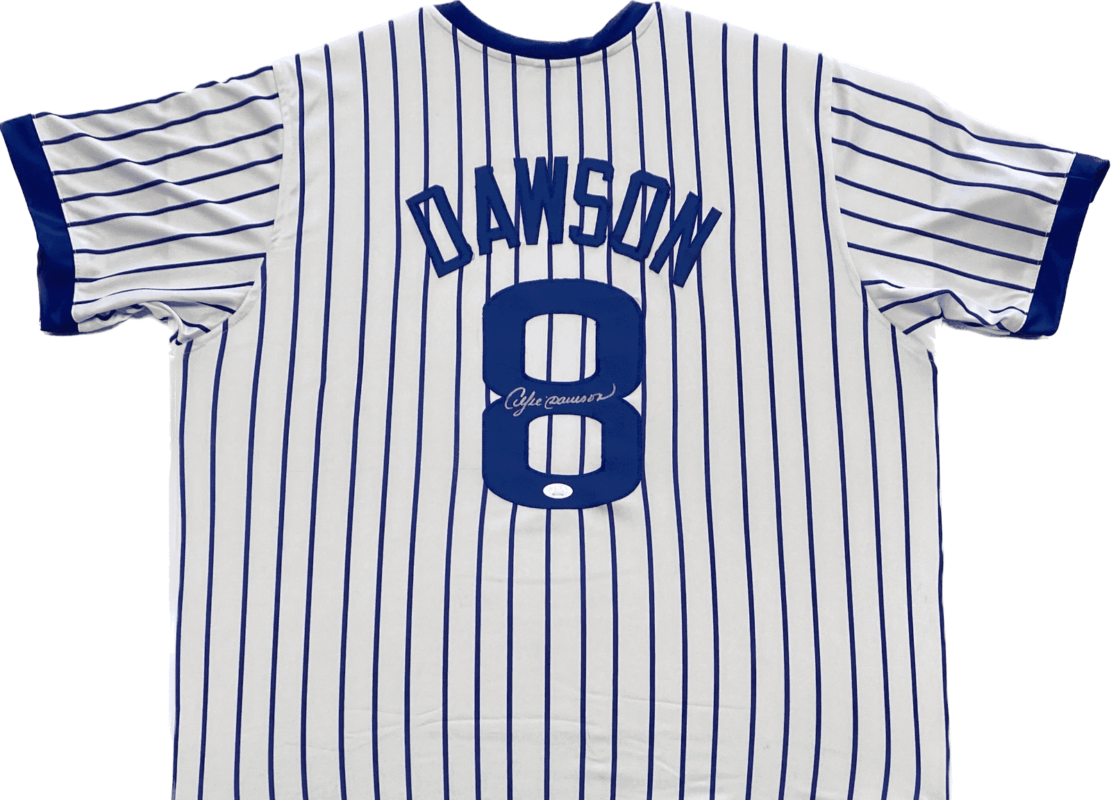 Andre Dawson Signed Autographed Jersey JSA Authenticated White Blue Andre Dawson Jersey andre-dawson-white-blue, supplier stock photo