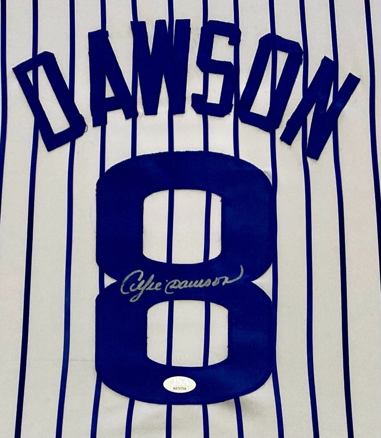 Andre Dawson Signed Autographed Jersey JSA Authenticated White Blue Andre Dawson Jersey andre-dawson-white-blue, view 2, supplier stock photo