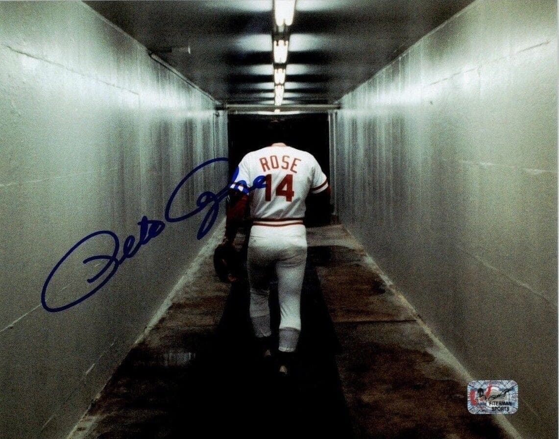 Pete Rose Signed Autographed 8×10 Photo Pete Rose Exclusive Hologram Red 7 Pete Rose Photo 8x10-8-10-hologram-red-7, Cincinnati Reds, supplier stock photo