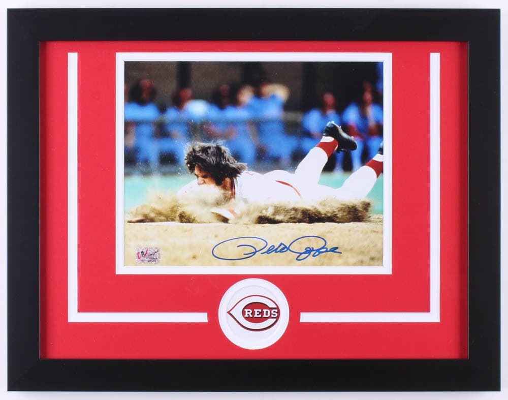 Pete Rose Reds Autographed 8×10 Framed Photo Pete Exclusive Player Hologram 4 Pete Rose Photo 8x10-8-10-framed-player-hologram-4, Cincinnati Reds, supplier stock photo