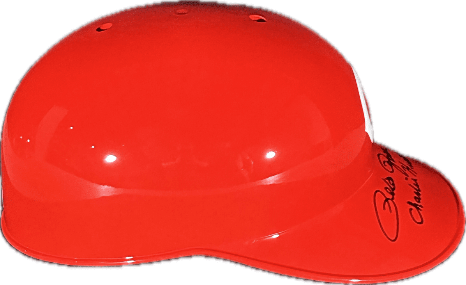 Pete Rose Signed Full Size Rawlings Reds Helmet Beckett Charlie Hustle Pete Rose Helmet pete-rose-full-size-rawlings-charlie, Cincinnati Reds, view 2, supplier stock photo