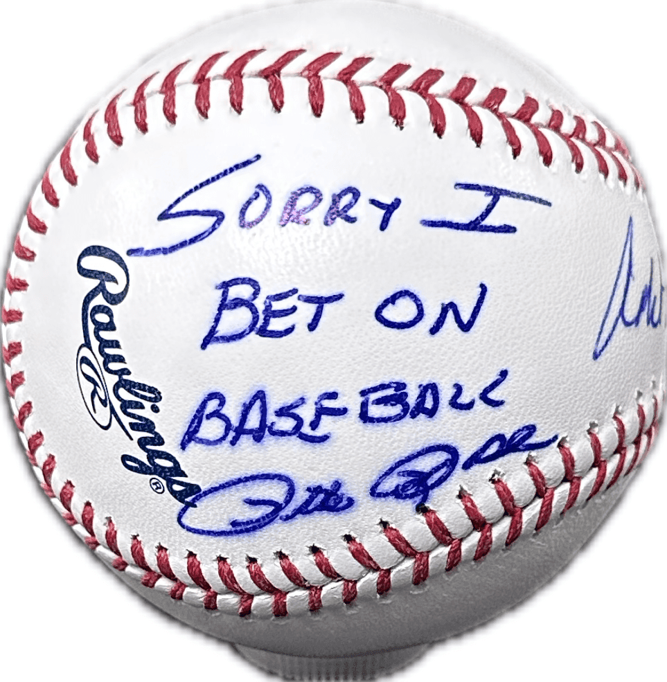 Pete Rose Robert Manfred Signed Sorry Ball OML Baseball JSA Authen T78945 Pete Rose Ball robert-manfred-sorry-oml-baseball-authen, Cincinnati Reds, supplier stock photo