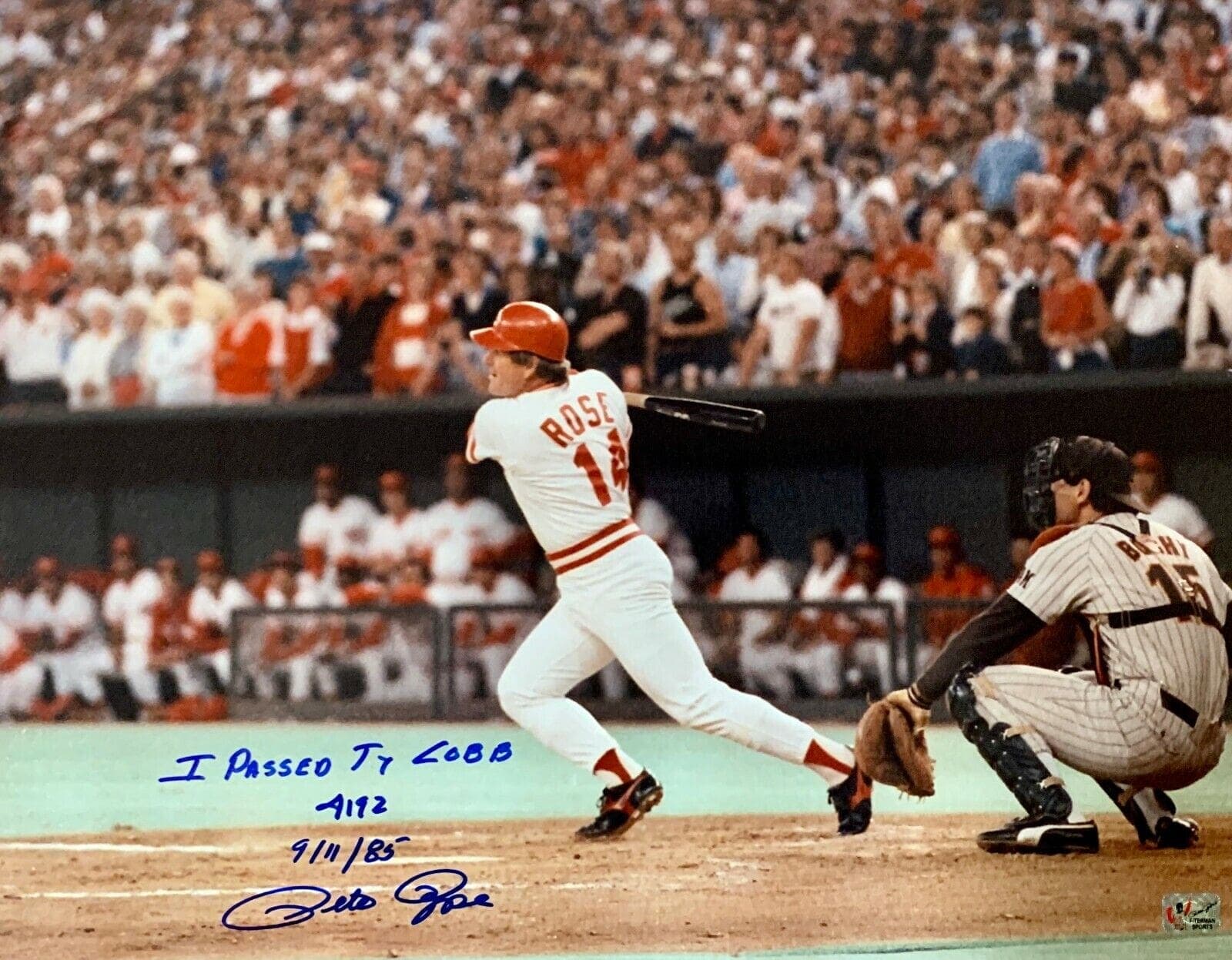 Pete Rose Autographed 16×20 Photo Pete Rose Exclusive Hologram Hit King 4192 Pete Rose Photo 16x20-16-20-hologram-hit-king-4192, Cincinnati Reds, supplier stock photo
