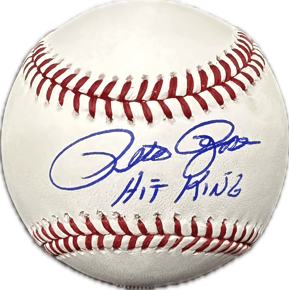 Pete Rose Signed National League Baseball JSA & Rose Player Hologram Hit King Pete Rose Ball national-league-baseball-player-hologram-hit, Cincinnati Reds, supplier stock photo
