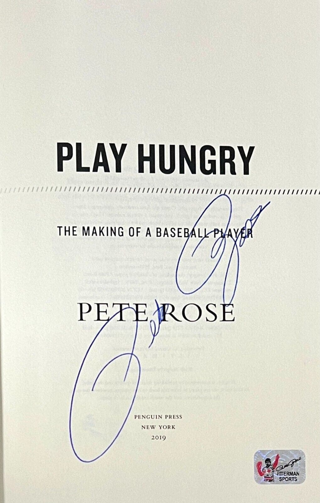 Pete Rose Signed Play Hungry Book Pete Rose Exclusive Player Hologram Pete Rose Other play-hungry-book-player-hologram, Cincinnati Reds, view 2, supplier stock photo