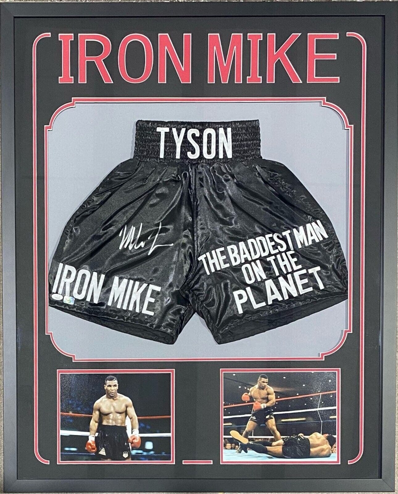 Mike Tyson Signed Framed Trunks JSA & Mike Tyson Exclusive Authentication 2 Mike Tyson Other mike-tyson-framed-trunks-2, supplier stock photo