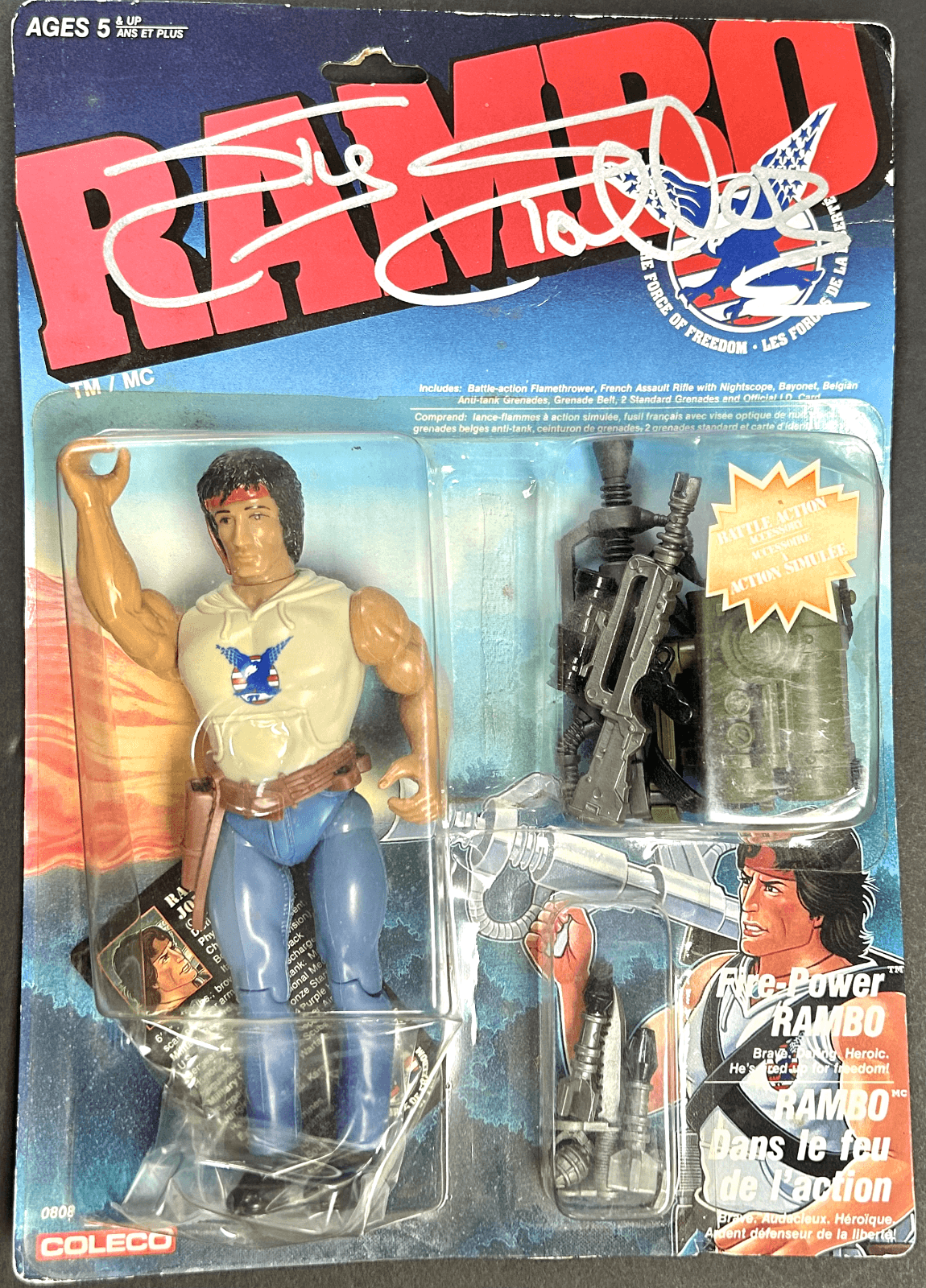 Silvester “Sly” Stallone Signed Autograph Rambo Action Figure JSA Authenticated Other silvester-sly-stallone-rambo-action-figure, supplier stock photo