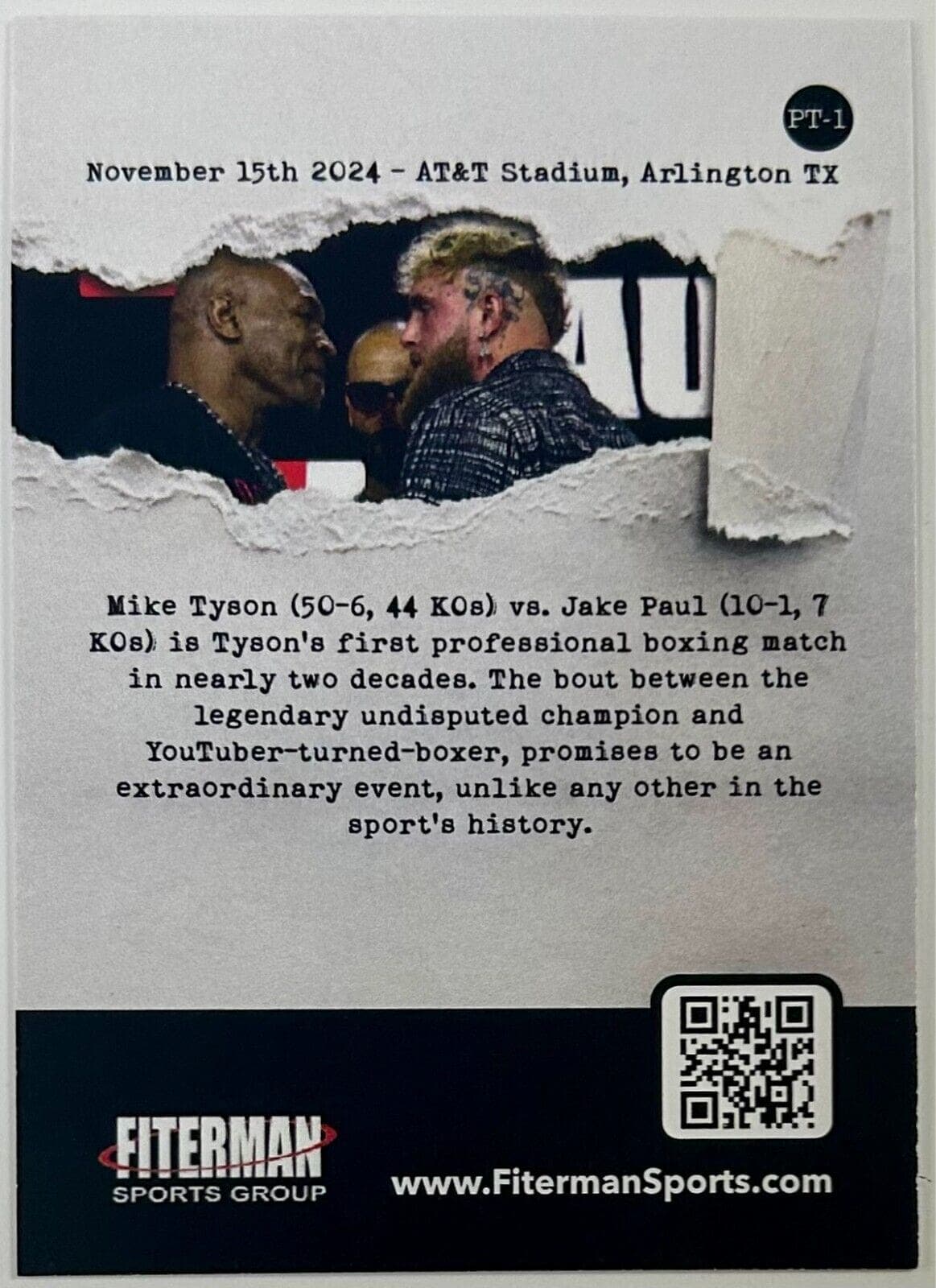 Mike Tyson vs Jake Paul Official Fight Program Mike Tyson Other mike-tyson-vs-jake-paul-fight, view 5, supplier stock photo