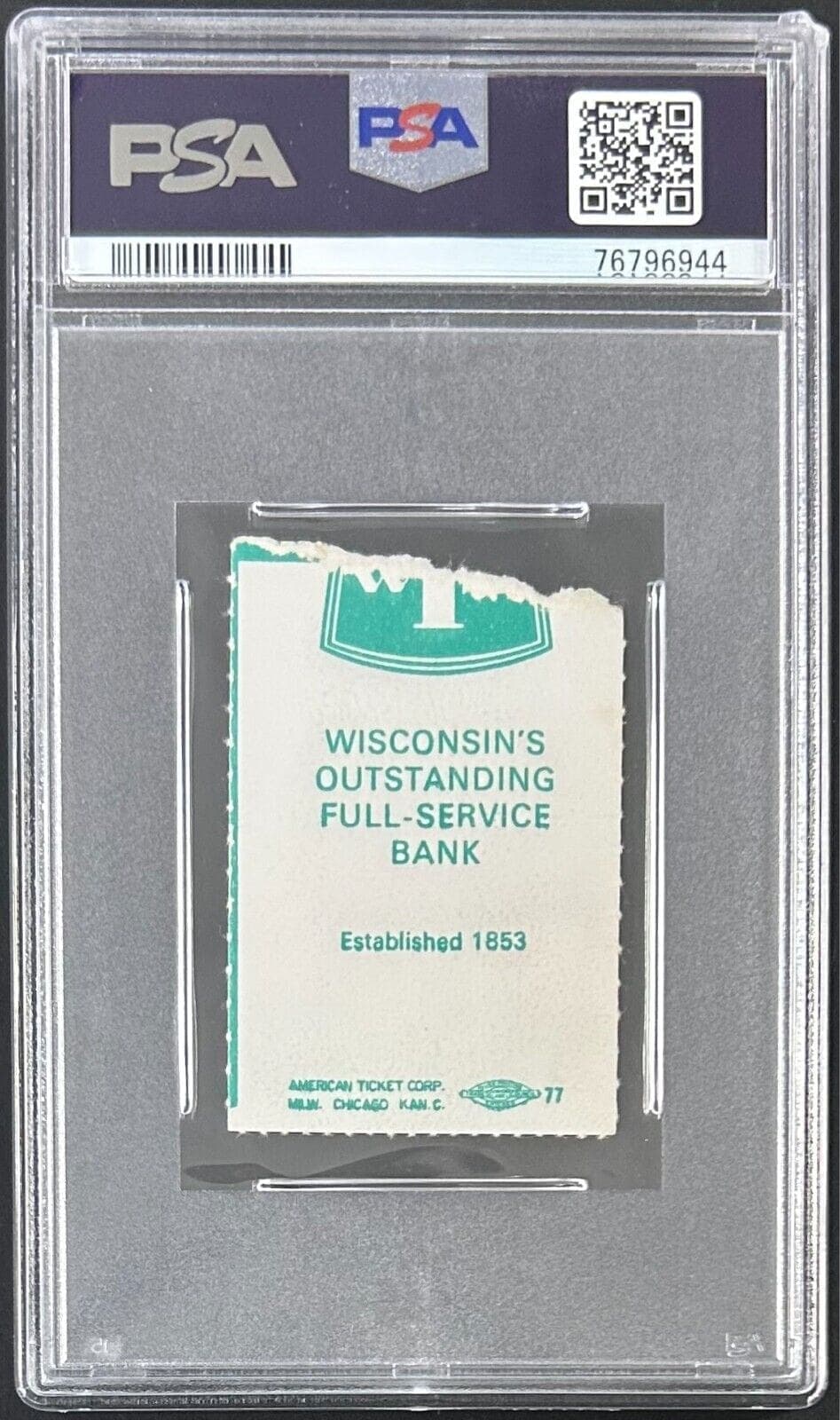 Vince Lombardi Signed Green Bay Packers Ticket Stub PSA Authentic 76796944 Vince Lombardi Ticket Stub vince-lombardi-76796944, Green Bay Packers, view 2, supplier stock photo