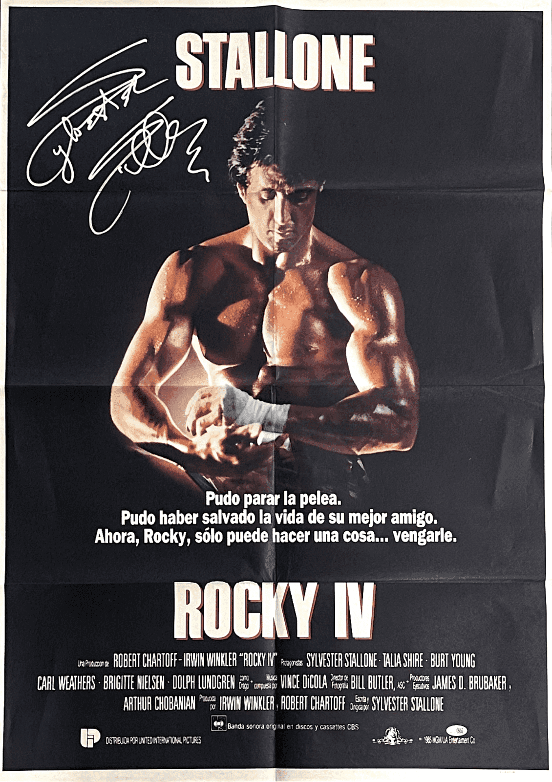 Sylvester Stallone Signed Rocky IV Original 27×40 Spanish Poster JSA Sylvester Stallone Other 27x40-sylvester-stallone-rocky-iv-original-27, supplier stock photo