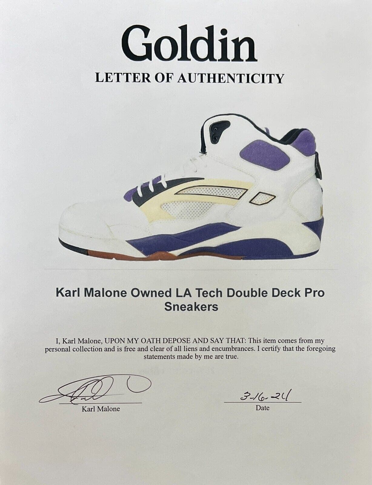 Karl Malone Signed Player Issue LA Gear JSA From Malone’s Collection Karl Malone Ball karl-malone-player-issue-la-gear, view 9, supplier stock photo