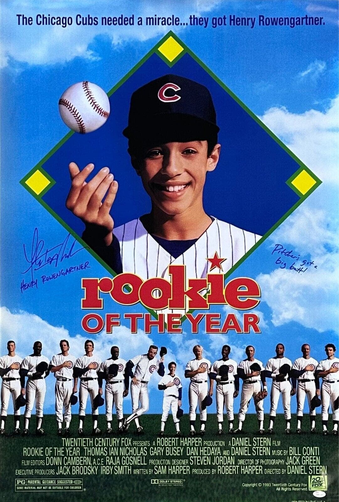 Thomas Ian Nicholas Signed Full Size Rookie of The Year Movie Poster 27×40 JSA Thomas Ian Nicholas Other 27x40-thomas-ian-nicholas-full-size-rookie, supplier stock photo