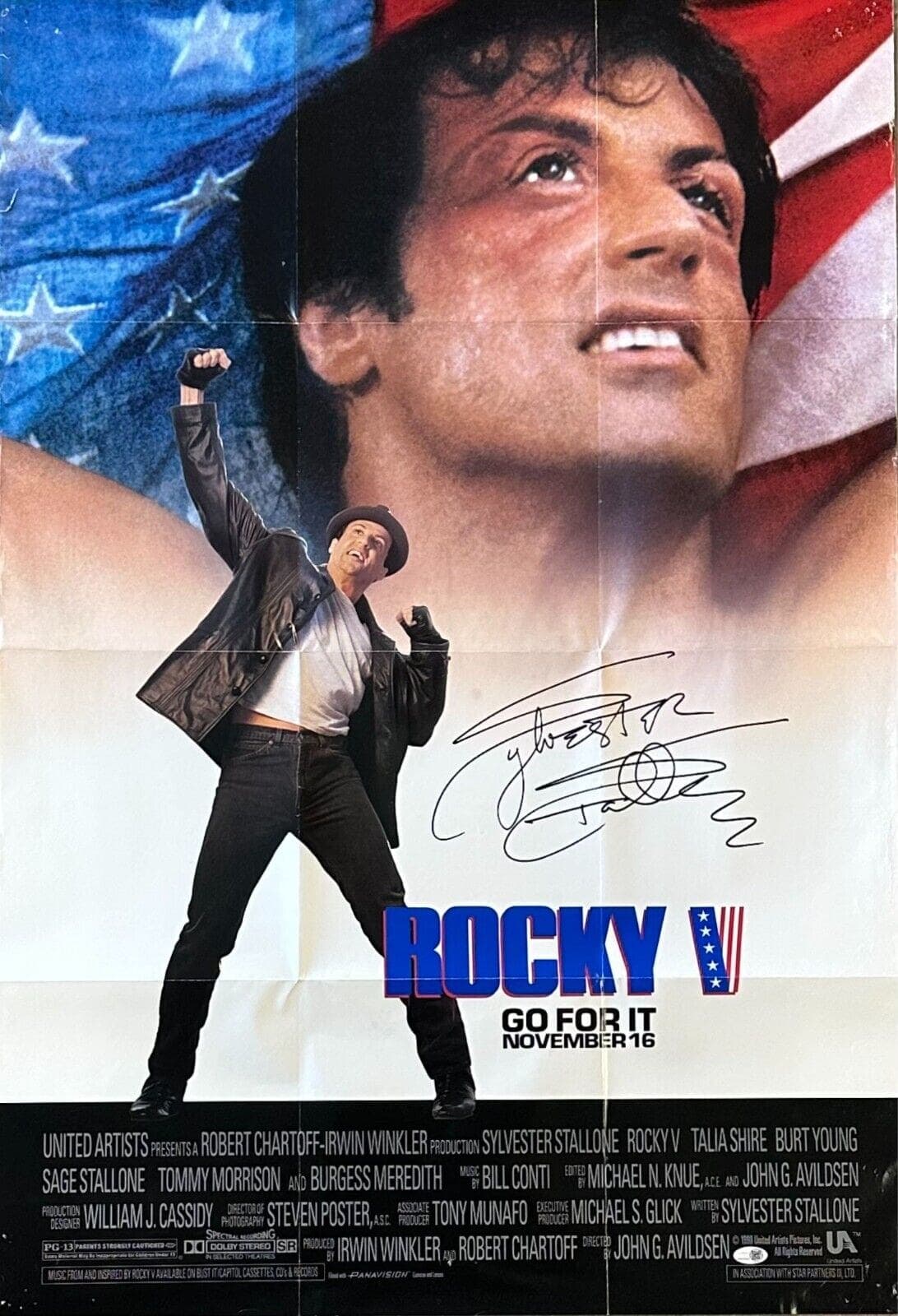 Sylvester Stallone Signed Rocky V Original 27×40 Poster JSA WB805053 Sylvester Stallone Other 27x40-sylvester-stallone-rocky-original-27-40, supplier stock photo