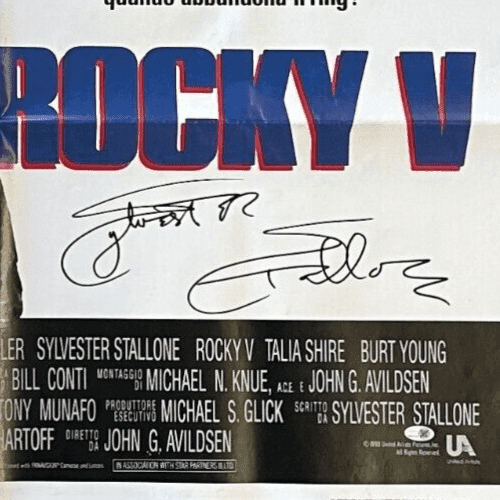 Sylvester Stallone Signed Rocky V Original 39×55 Poster JSA WB805056 Sylvester Stallone Other 39x55-sylvester-stallone-rocky-original-39-55, view 2, supplier stock photo