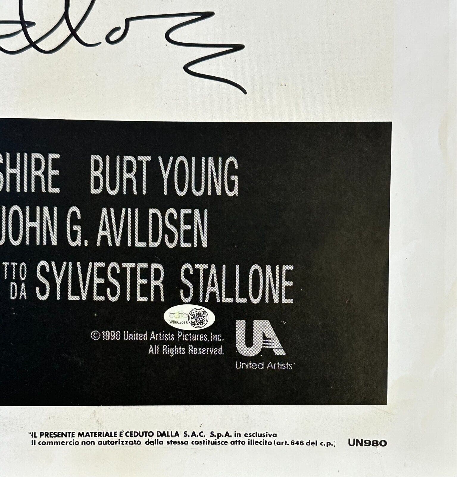 Sylvester Stallone Signed Rocky V Original 39×55 Poster JSA WB805056 Sylvester Stallone Other 39x55-sylvester-stallone-rocky-original-39-55, view 3, supplier stock photo