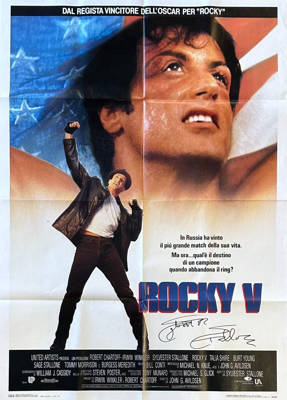 Sylvester Stallone Signed Rocky V Original 39×55 Poster JSA WB805056 Sylvester Stallone Other 39x55-sylvester-stallone-rocky-original-39-55, supplier stock photo
