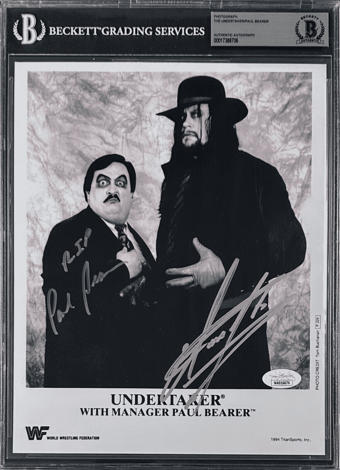 Undertaker & Paul Bearer Slabbed 1994 WWF Promo 8×10 Photo Beckett 17388706 Undertaker Card 8x10-paul-bearer-slabbed-1994-wwf-promo, supplier stock photo