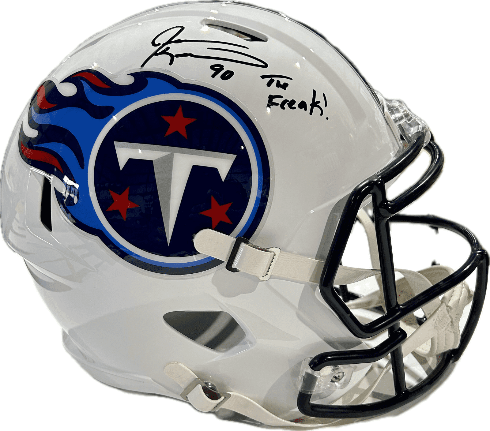 Jevon Kearse “The Freak” Signed Tennessee Titans Full Size Helmet JSA Auth White Jevon Kearse Helmet jevon-kearse-freak-full-size-auth, Tennessee Titans, supplier stock photo