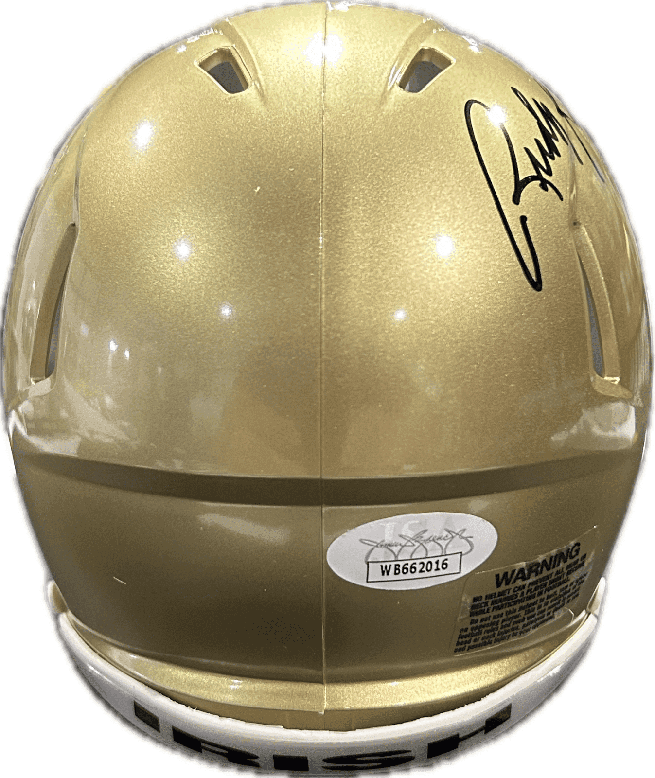 Rudy Ruettiger Signed Notre Dame Speed Mini Helmet JSA Authenticated Daniel "Rudy" Ruettiger Helmet rudy-ruettiger-speed-mini, Notre Dame Fighting Irish, view 3, supplier stock photo