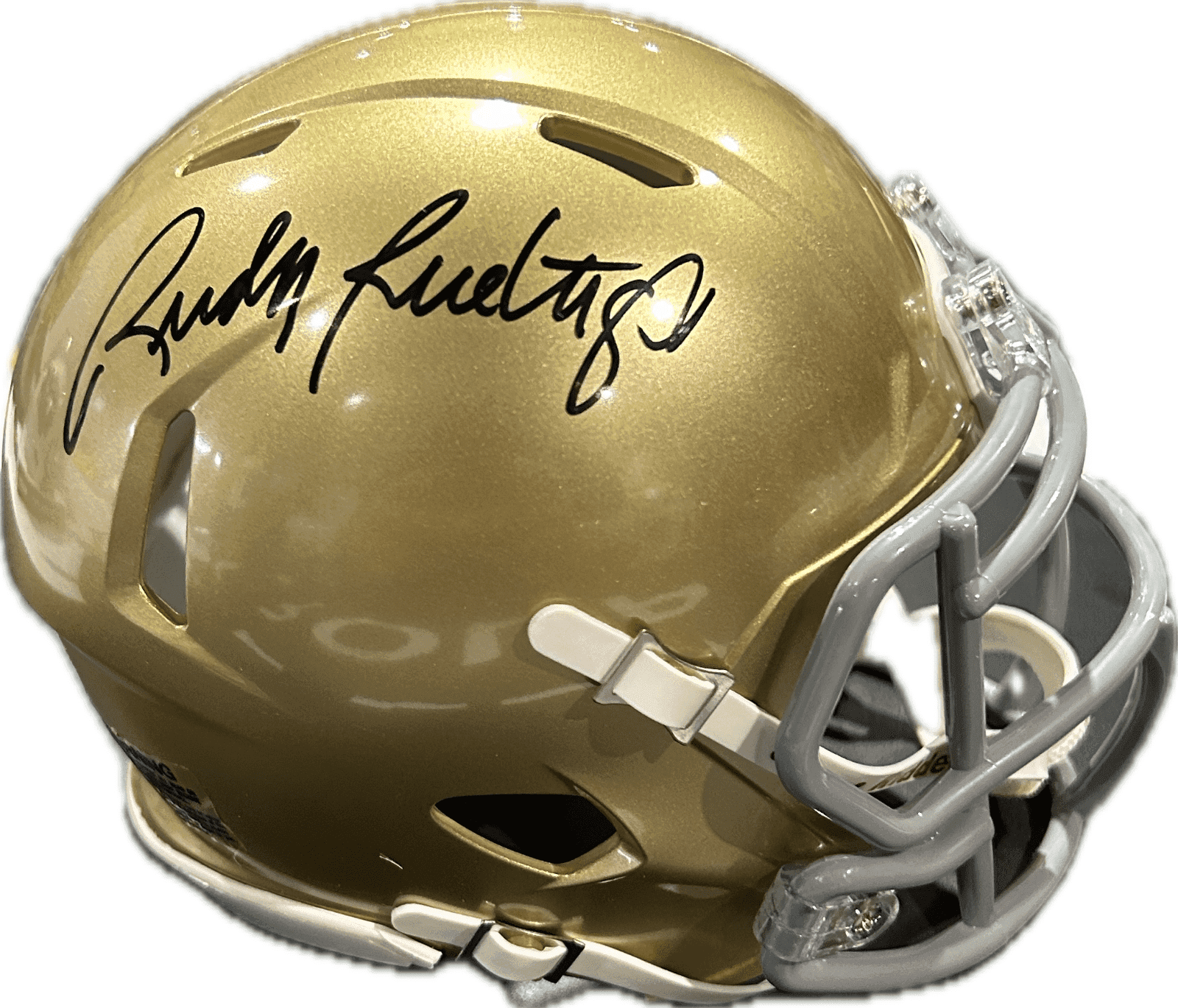Rudy Ruettiger Signed Notre Dame Speed Mini Helmet JSA Authenticated Daniel "Rudy" Ruettiger Helmet rudy-ruettiger-speed-mini, Notre Dame Fighting Irish, supplier stock photo