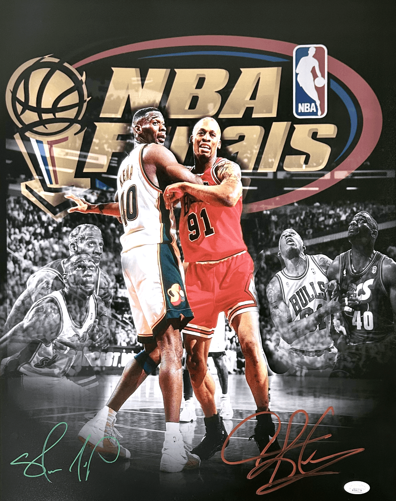 Shawn Kemp & Dennis Rodman Signed Autographed 16×20 Photo JSA Authenticated Dennis Rodman Photo 16x20-shawn-kemp-16-20, Chicago Bulls, supplier stock photo