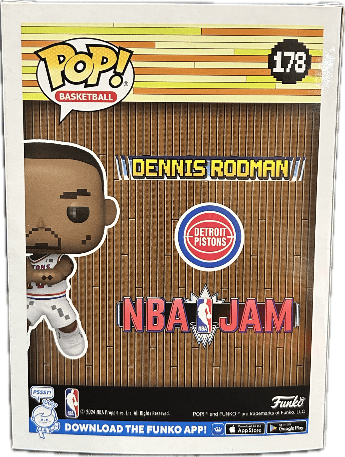Dennis Rodman Signed Autographed Funko POP Figure 178 JSA Authenticated NBA JAM Dennis Rodman Other dennis-rodman-funko-pop-figure-178, Chicago Bulls, view 3, supplier stock photo