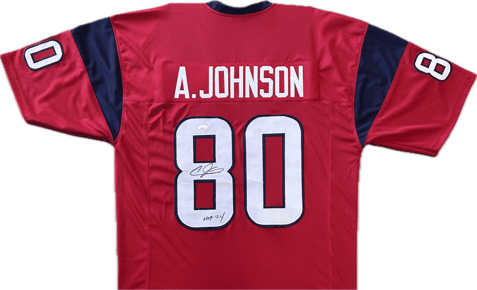 Andre Johnson Signed Autographed Framed Red HOF 24 Jersey JSA Authenticated Andre Johnson Jersey framed-red-hof-24, Houston Texans, view 2, supplier stock photo