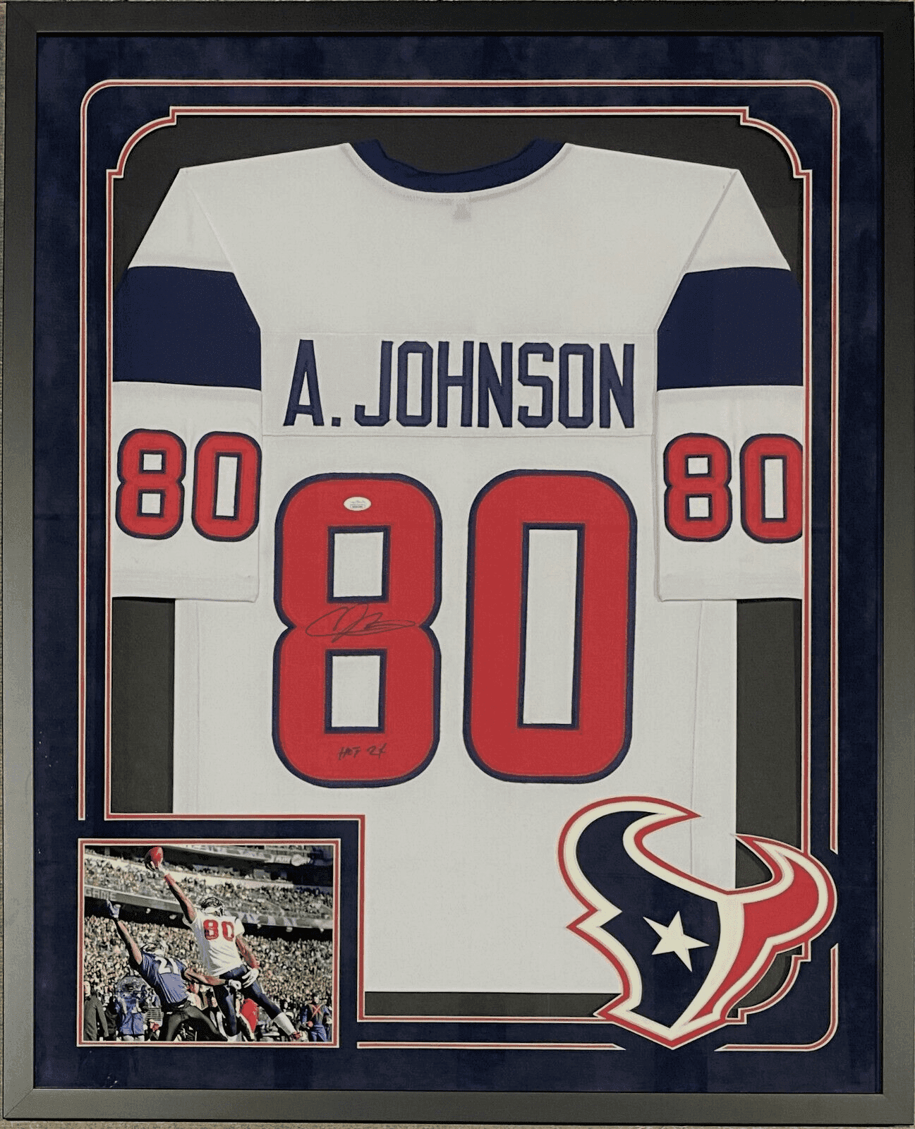 Andre Johnson Signed Autographed Framed White HOF 24 Jersey JSA Authenticated Andre Johnson Jersey framed-white-hof-24, Houston Texans, supplier stock photo