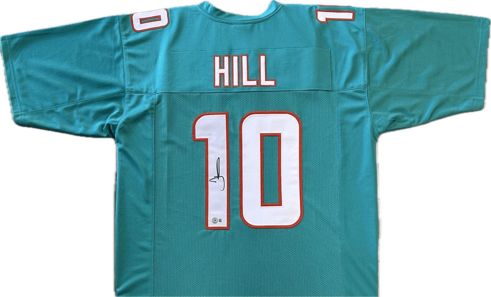 Tyreek Hill Signed Autographed Teal Jersey Beckett Authenticated Tyreek Hill Jersey tyreek-hill-teal, supplier stock photo