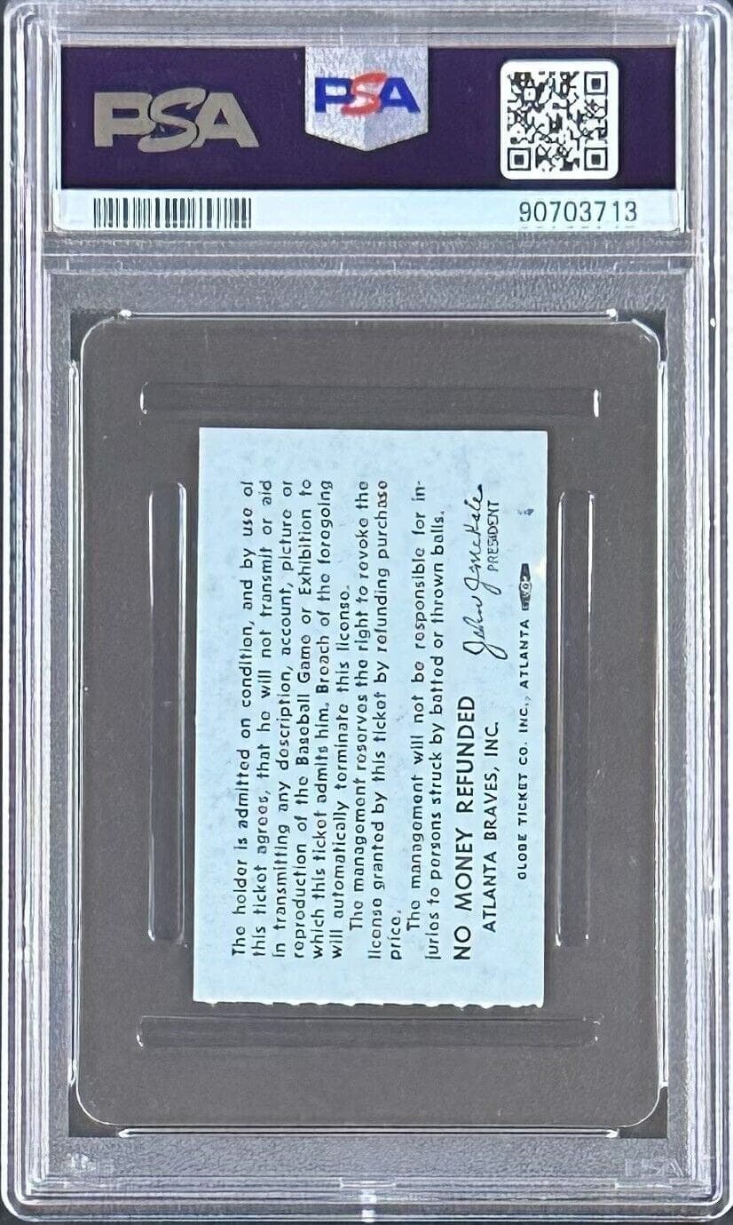 PETE ROSE AUTOGRAPHED TICKET STUB PSA/DNA VG 3 AUTO 10 90703713 (DOUBLE #107) Pete Rose Ticket Stub 90703713, view 2, supplier stock photo