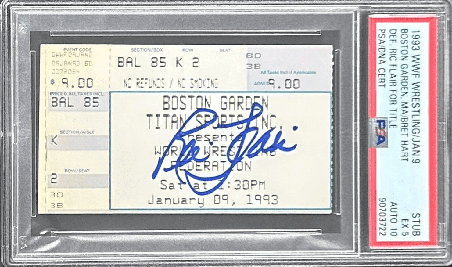 Ric Flair Signed Autographed 1993 WWF Ticket Stub PSA EX 5 90703722 Auto 10 Ric Flair Ticket Stub 90703722, supplier stock photo