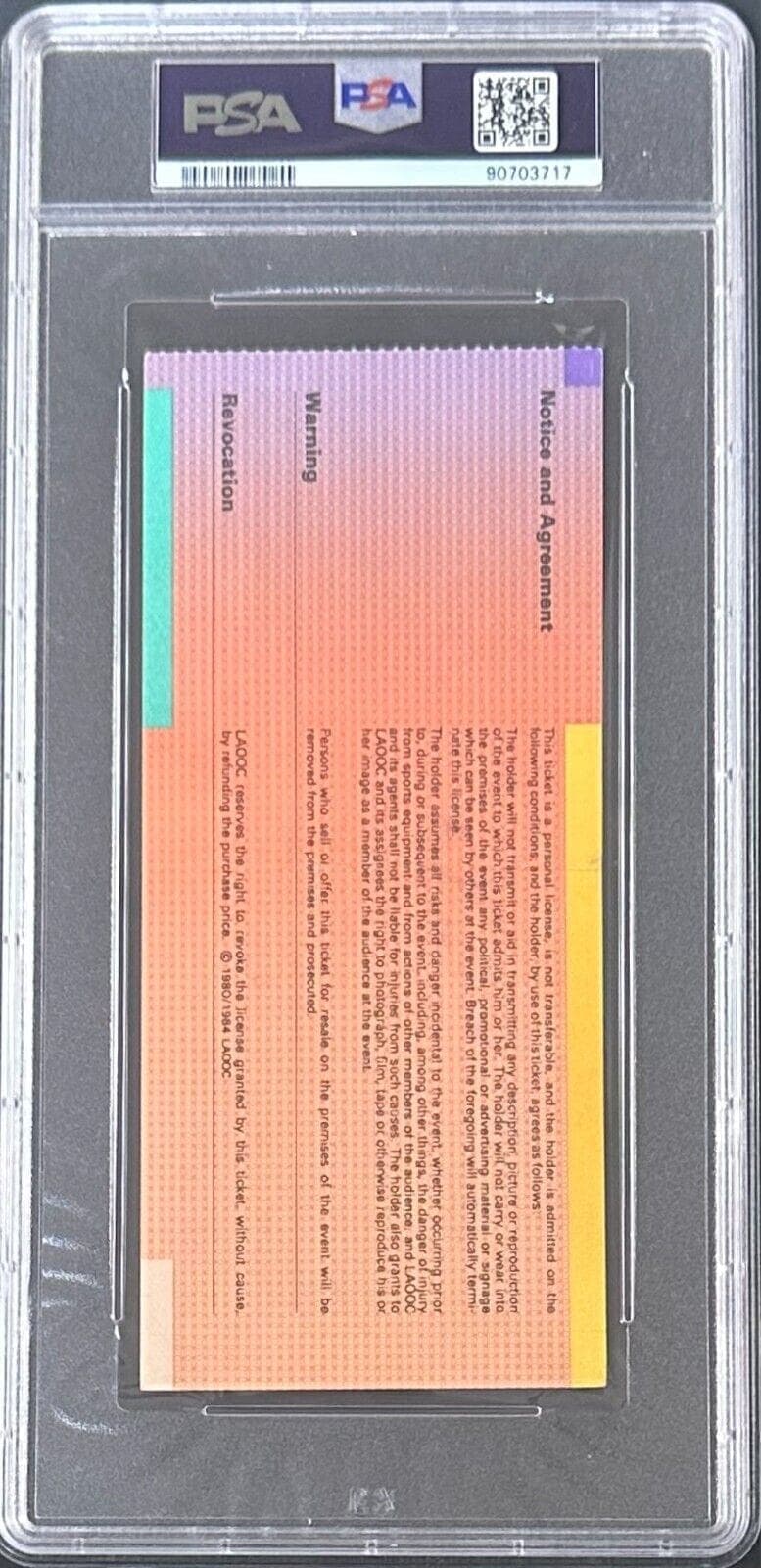 Mark McGwire 1984 Olympic Debut Signed July 31 1984 Ticket Stub PSA 90703716 USA Mark McGwire Ticket Stub 90703716, USA, view 3, supplier stock photo