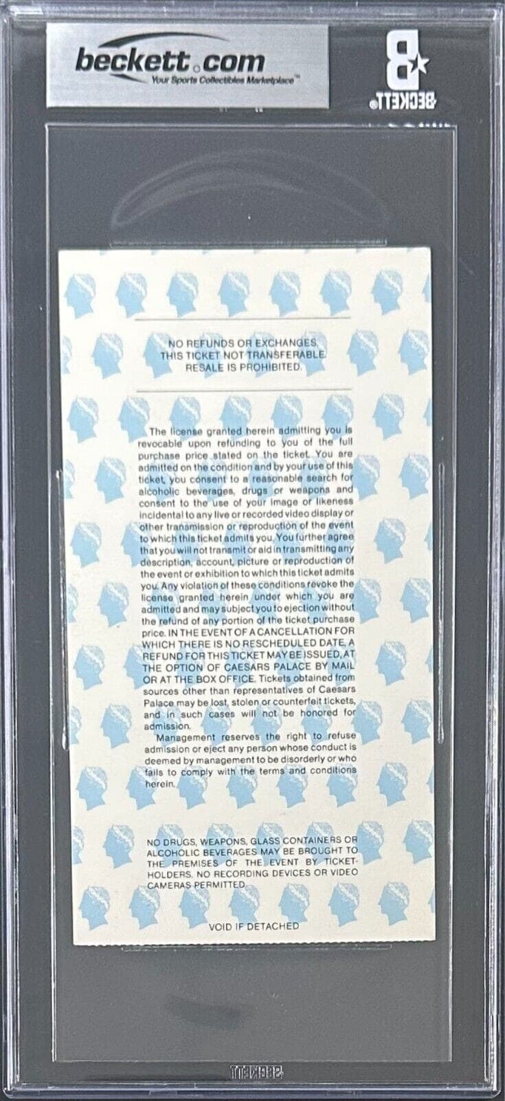 Thomas Hearns Sugar Ray Leonard II Signed Ticket Stub THE WAR Split Draw BAS 6 Sugar Ray Leonard Ticket Stub thomas-hearns-sugar-ray-leonard-ii, view 2, supplier stock photo