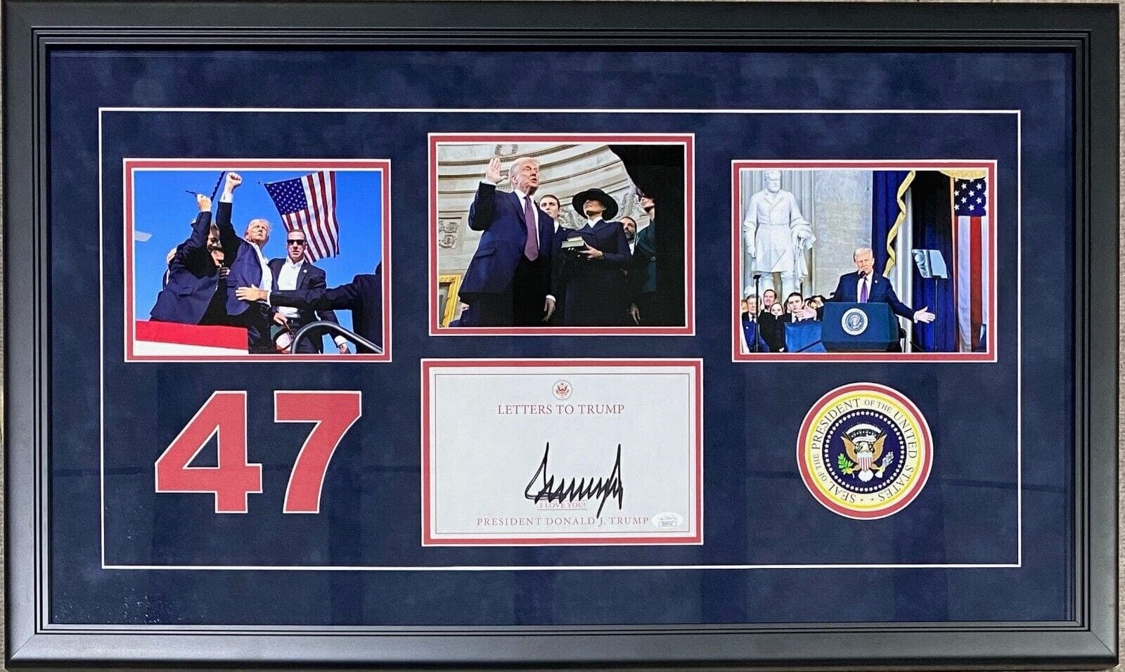 President Donald Trump Signed Autographed Custom Framed Photo JSA Full Letter 47 President Donald Trump Photo president-donald-trump-framed-full-letter, supplier stock photo