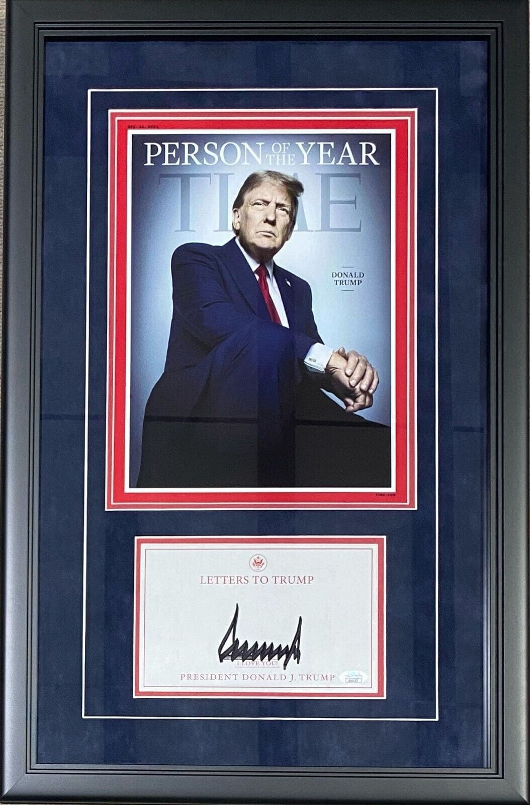 President Donald Trump Signed Framed Bookplate JSA Person of The Year President Donald Trump Other president-donald-trump-framed-bookplate-person, supplier stock photo