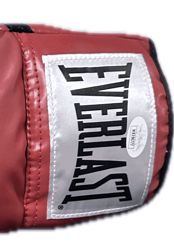 Sugar Ray Leonard Thomas Hearns Signed Red Left Boxing Glove JSA Authentic Sugar Ray Leonard Glove sugar-ray-leonard-thomas-hearns-red, view 2, supplier stock photo