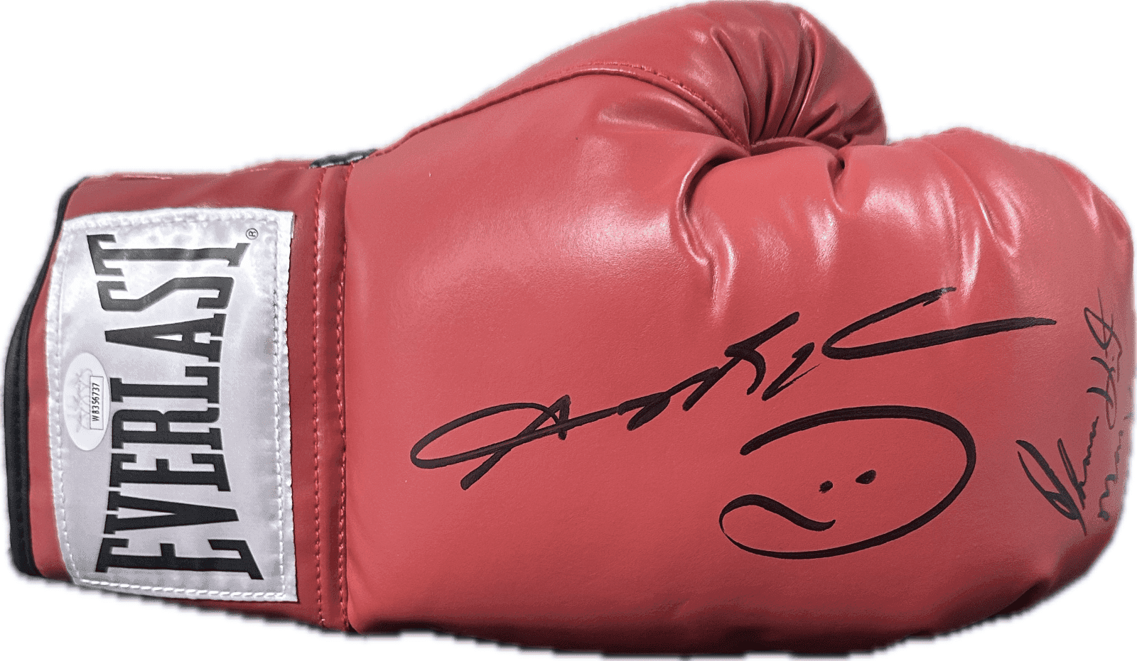 Sugar Ray Leonard Thomas Hitman Hearns Signed Red Right Boxing Glove JSA Authen Sugar Ray Leonard Glove sugar-ray-leonard-thomas-hitman-hearns, view 2, supplier stock photo