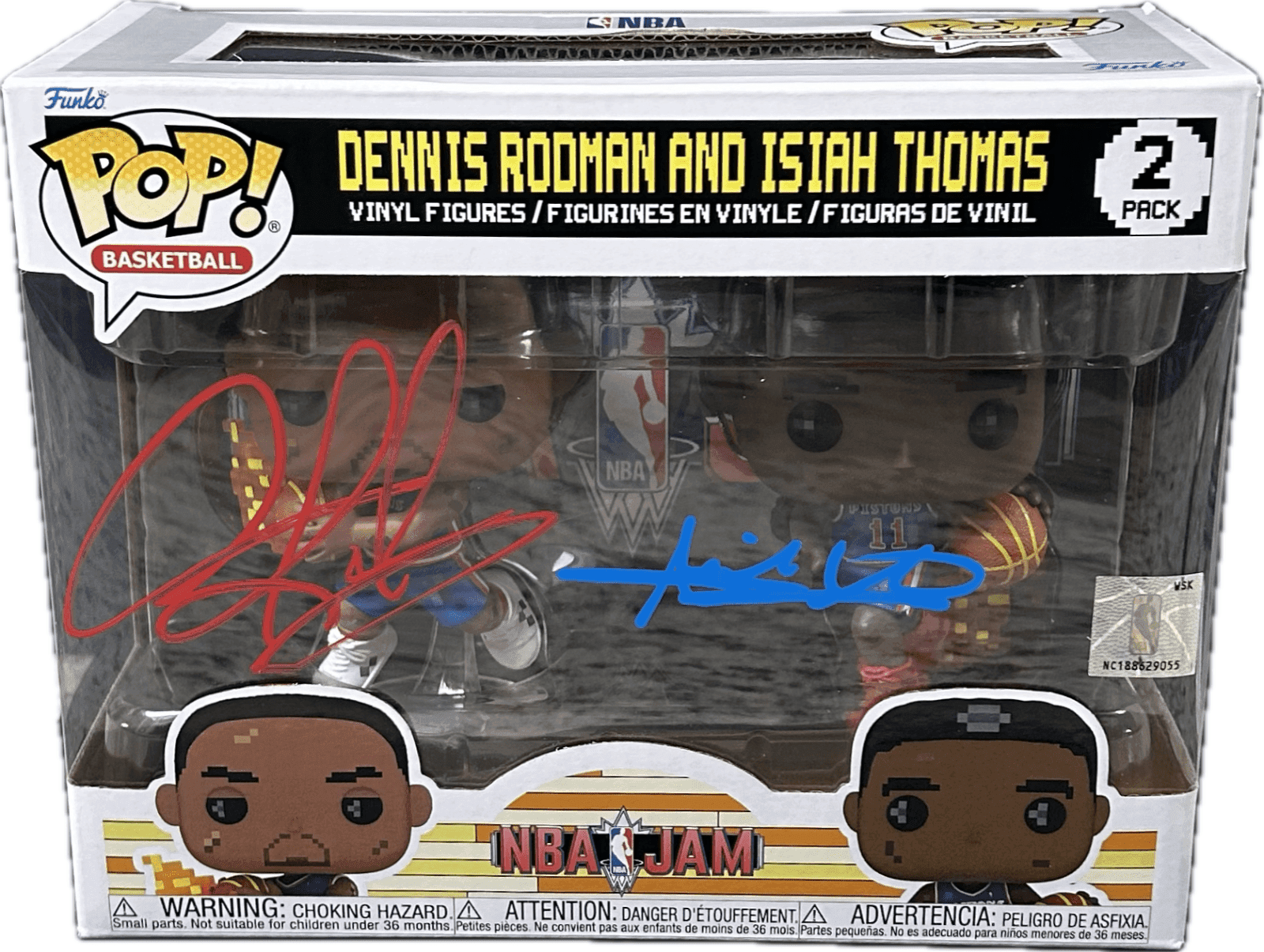 Dennis Rodman Isiah Thomas Signed NBA Jam Funko POP Figure 2 Pack JSA Authentic Dennis Rodman Other dennis-rodman-isiah-thomas-nba-jam, Detroit Pistons, supplier stock photo