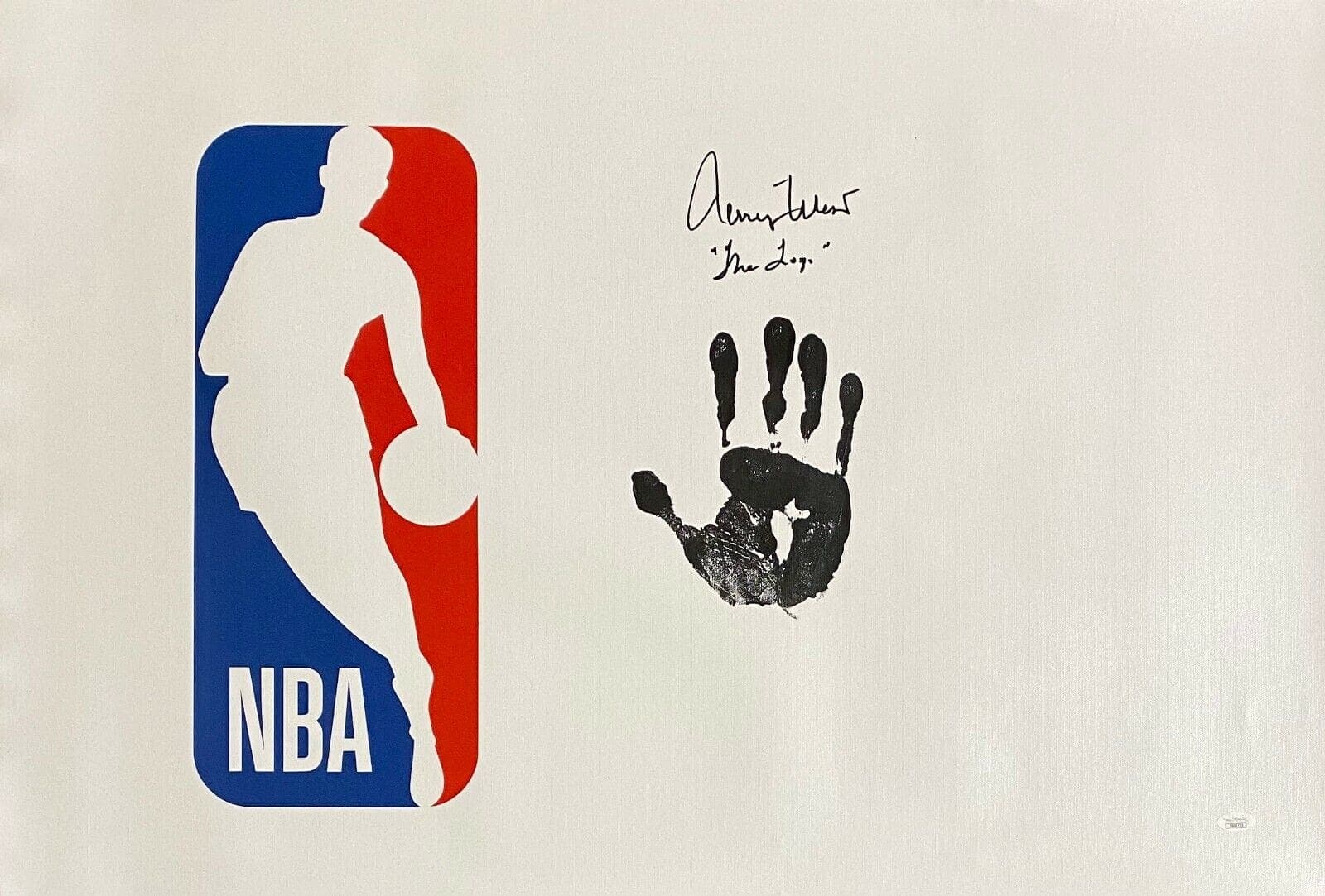 Jerry West Handprint Signed Autographed Unstretched 36×24 Canvas JSA The Logo 5 Jerry West Canvas 36x24-jerry-west-handprint-unstretched-36-24, Los Angeles Lakers, supplier stock photo