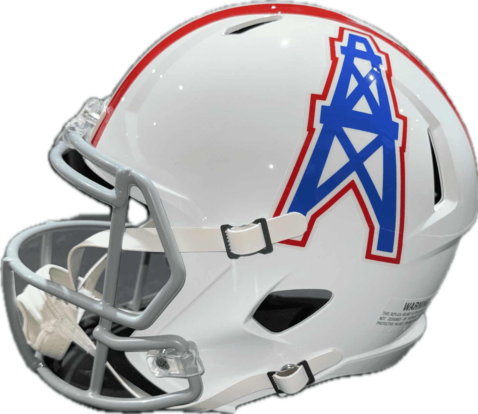 Earl Campbell Signed Oilers Full Size Speed Helmet JSA HOF 91 GRAY Face Mask Earl Campbell Helmet earl-campbell-full-size-speed-hof, Houston Oilers, view 3, supplier stock photo