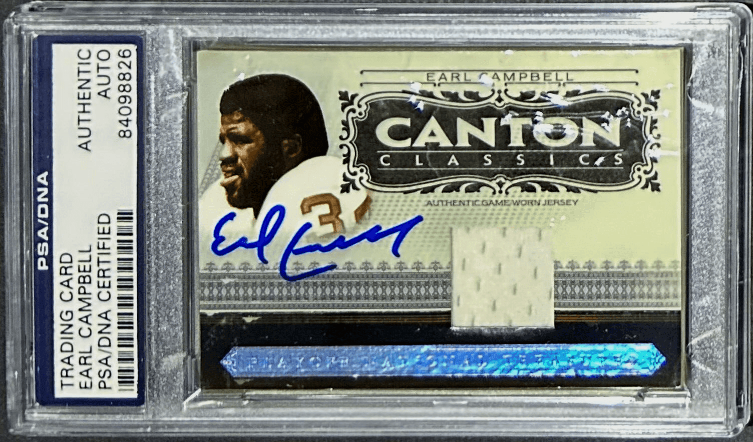 Earl Campbell Signed 2006 Donruss Playoff National Treasures Card PSA/DNA Oilers Earl Campbell Card 2006-donruss-playoff-national-treasures, Houston Oilers, supplier stock photo