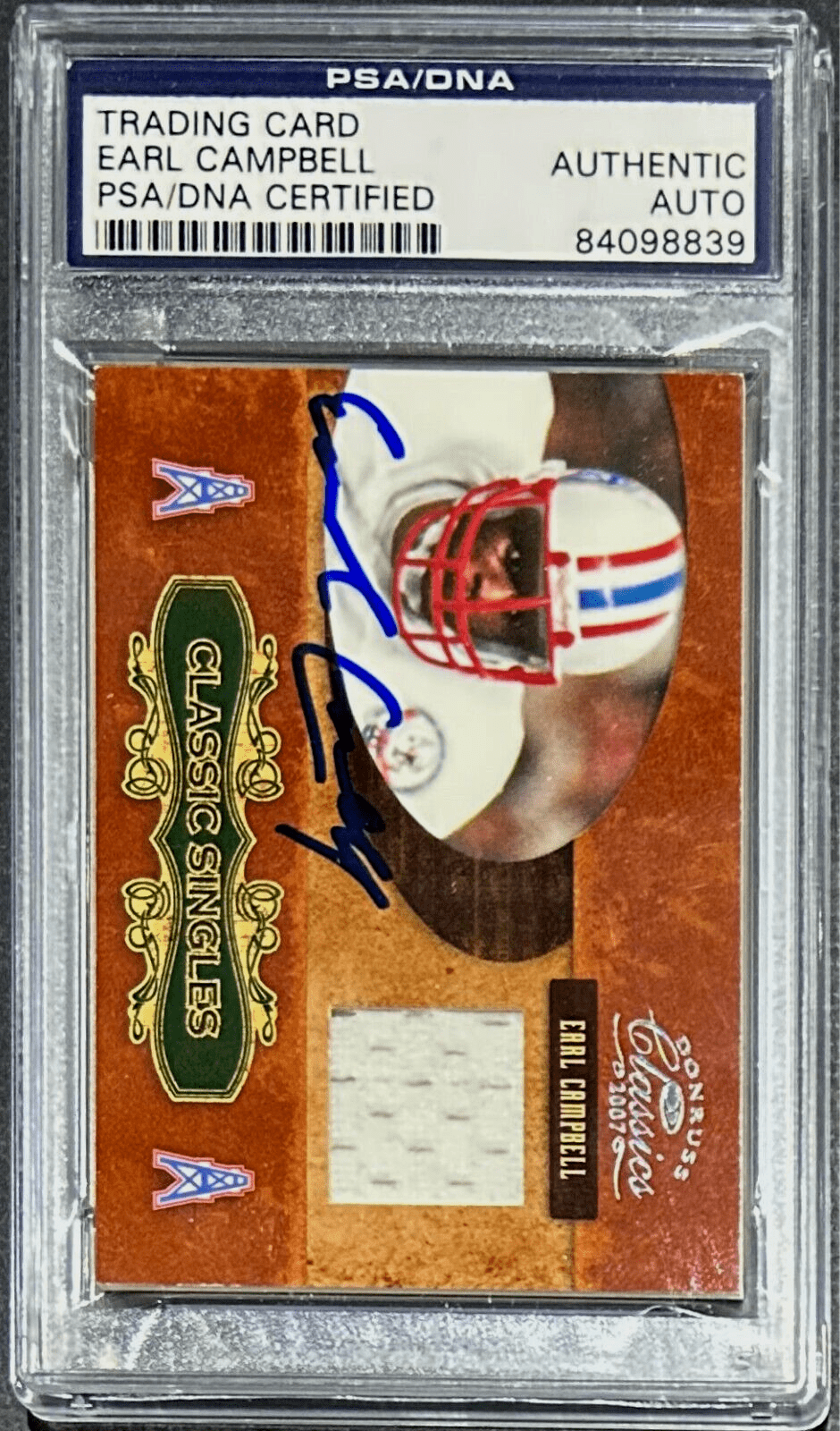 Earl Campbell Signed 2005 Donruss Classic VIP Membership Card PSA/DNA Oilers Earl Campbell Card 2005-donruss-classic-vip-membership, Houston Oilers, view 2, supplier stock photo