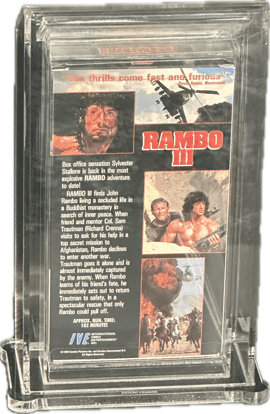 Sylvester “Sly” Stallone Rambo III Signed Original BETA Tape Beckett VHS 8 EX+ Other sylvester-sly-stallone-rambo-iii-original, view 3, supplier stock photo