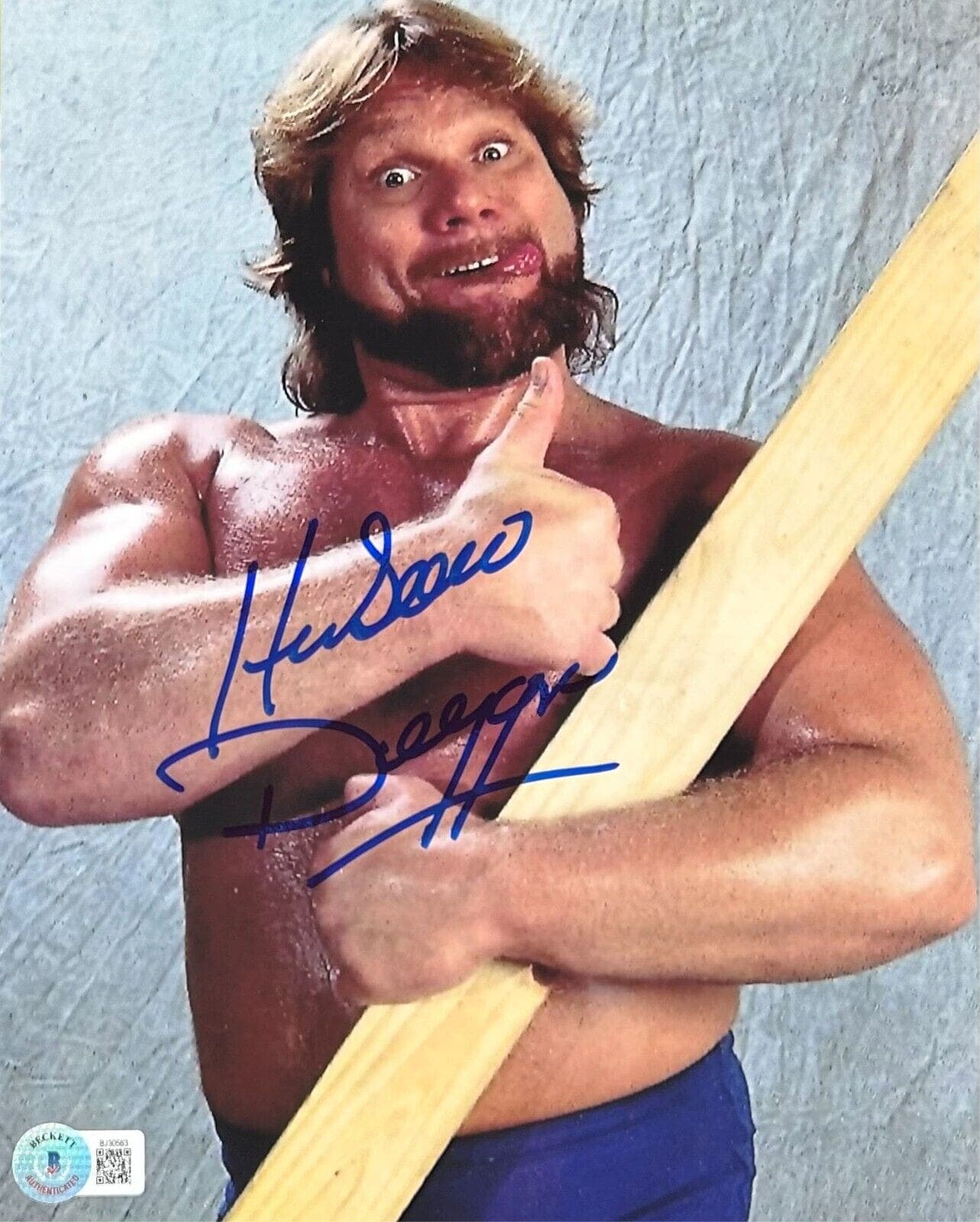 Hacksaw Jim Duggan Signed Autograph 8×10 Beckett Authenticated #2 Hacksaw Jim Duggan Photo 8x10-hacksaw-jim-duggan-8-10-2, supplier stock photo