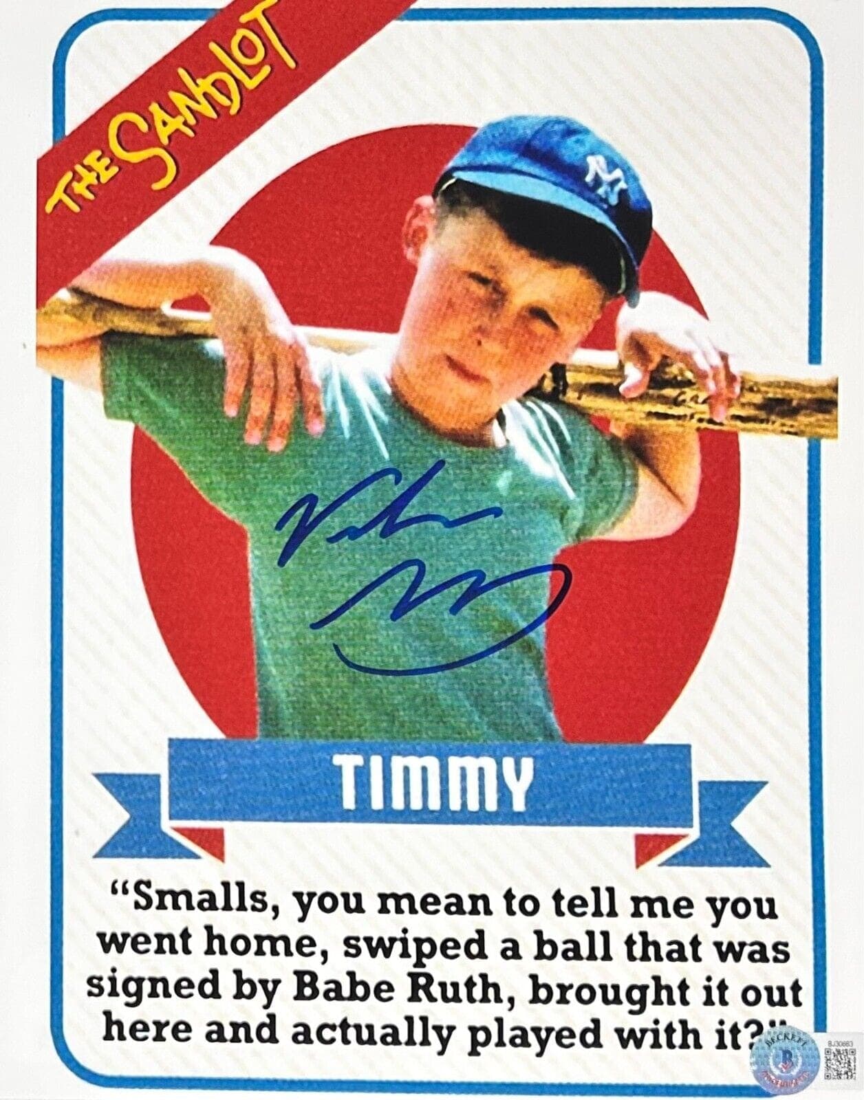 Victor DiMattia “Timmy Timmons” Signed 8×10 Beckett Authentic #2 The Sandlot Victor DiMattia Other 8x10-victor-dimattia-timmy-timmons-8-10, supplier stock photo