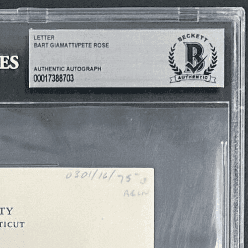 Pete Rose & Bart Giamatti Signed Letter Sorry I Bet On Baseball Beckett PSA Pete Rose Ball pete-rose-bart-giamatti-letter-sorry, Cincinnati Reds, view 3, supplier stock photo