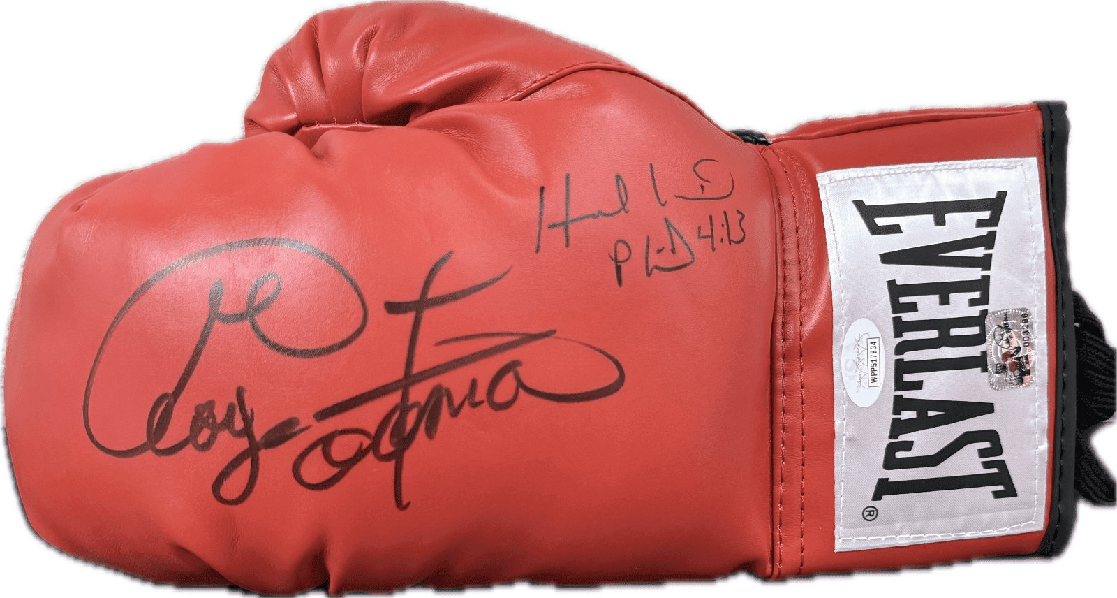 George Foreman & Evander Holyfield Signed Red Boxing Glove JSA Authentic Left Evander Holyfield Glove george-foreman-evander-holyfield-red-boxing, supplier stock photo