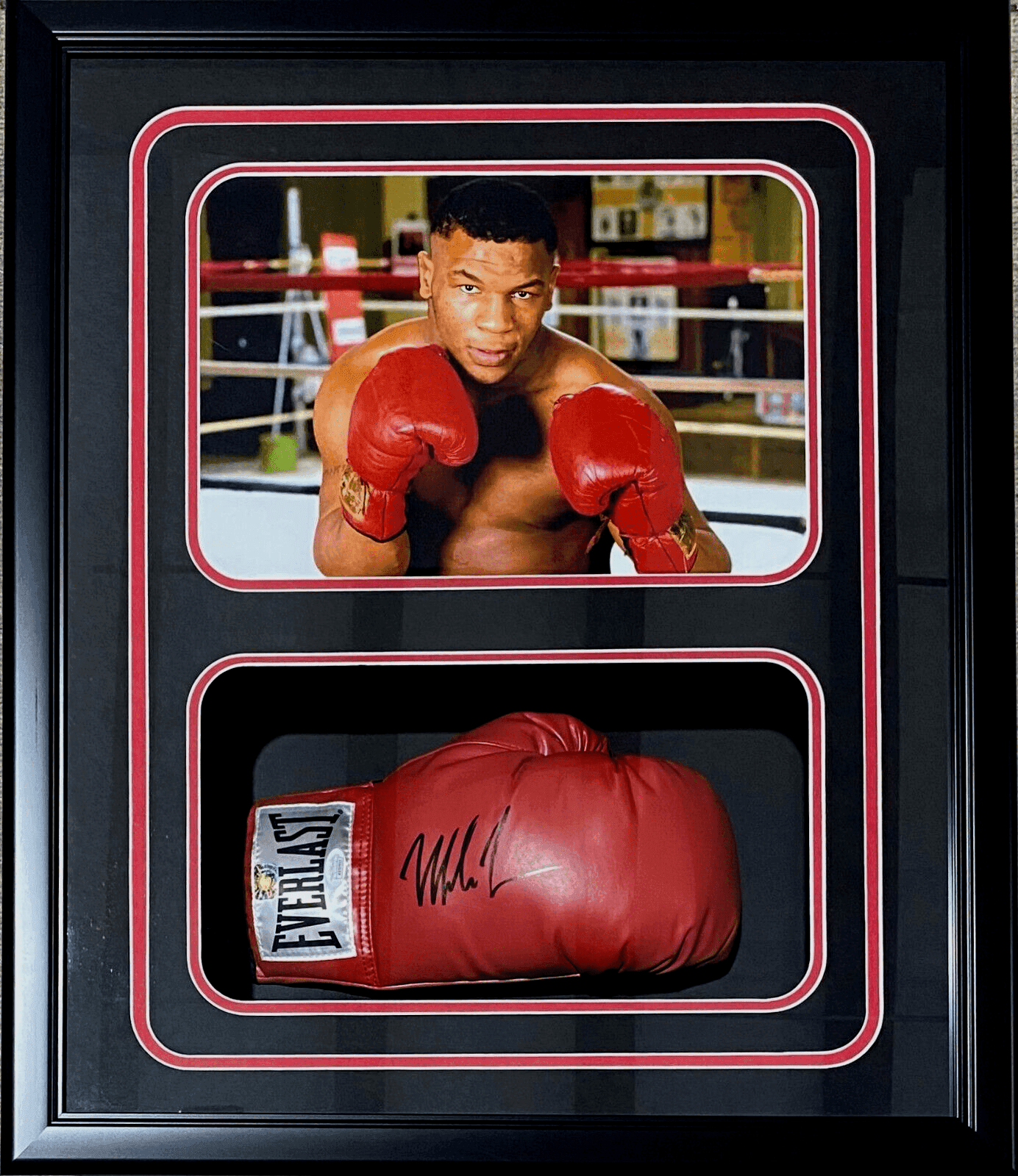 Mike Tyson Signed Red Glove Shadow Box JSA & Tyson Hologram Kid Dynamite Mike Tyson Glove mike-tyson-red-shadow-box-hologram, supplier stock photo